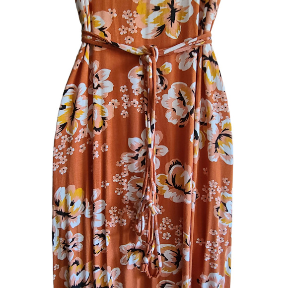 RACHEL PALLY Orange Floral Zahara Sleeveless‎ Maternity Maxi Dress Women's XS - Picture 9 of 15